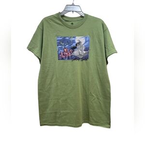 Disney Parks ALADDIN & JASMINE Soaring Spirit Green T-Shirt Adult Medium NEW